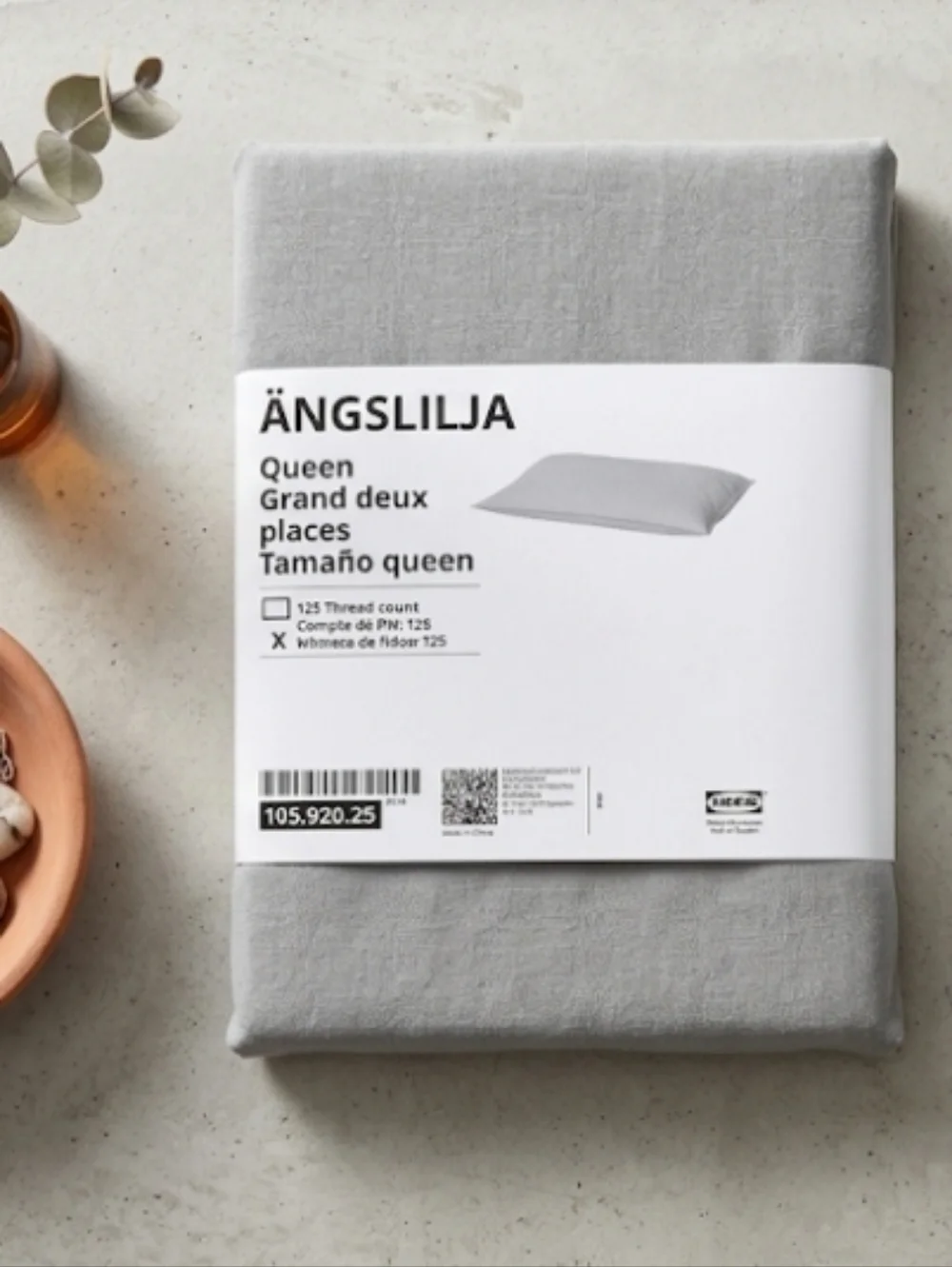 ÄNGSLILJA Queen Pillowcase - Gray by IKEA